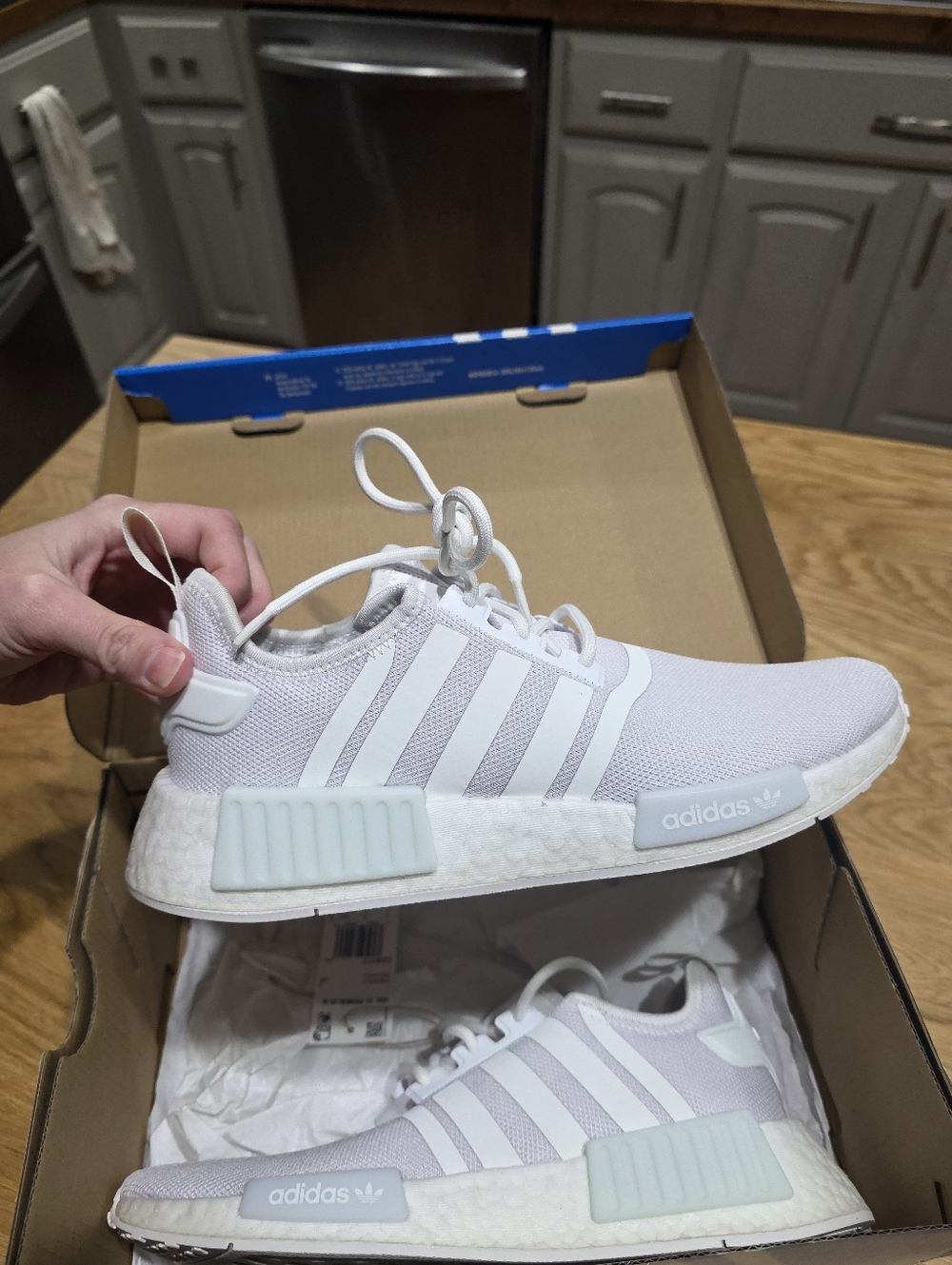 adidas NMD_R1 White with Pale Mint Accents